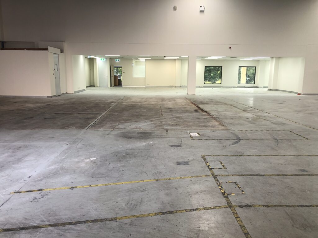maintained epoxy flooring for a warehouse